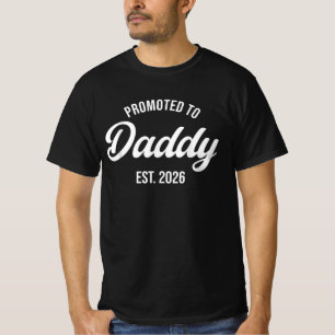 T-shirt Papa Est 2026 Fête des Pères 2026 Promu Papa