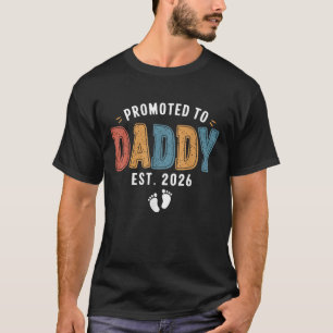 T-shirt Papa Est 2026 Promu Papa 2026 Père 2026 