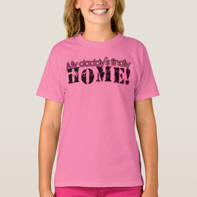 T-shirt Papa est à la maison ! (Devant)