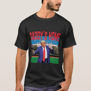 T-shirt Papa est chez lui Trump Rose Trump 2024 Reprenez l