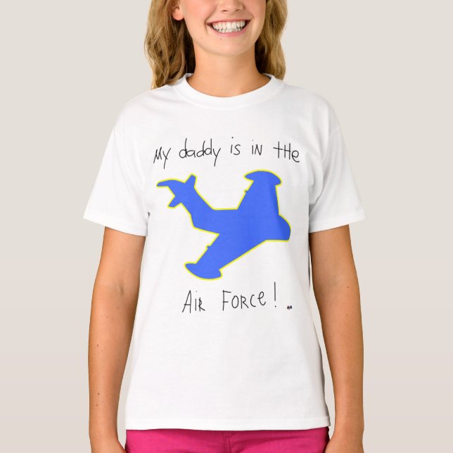 T-shirt Papa est dans l'armée de l'air (Devant)