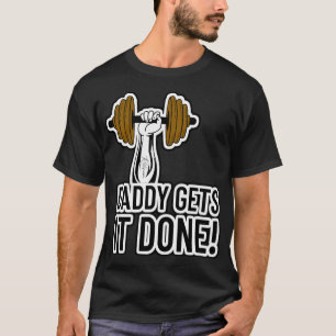 T-shirt Papa Est Fini ! Exercice de gym Body Builder