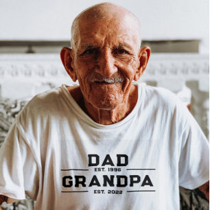 T-shirt Papa Est Grandpa Est Personnalisé Papa Grand-père