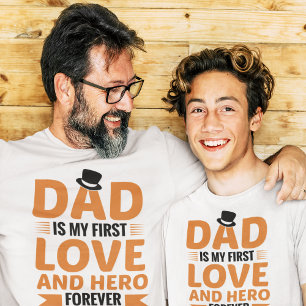 T-shirt Papa est ma première Fête des pères d'amour et de 