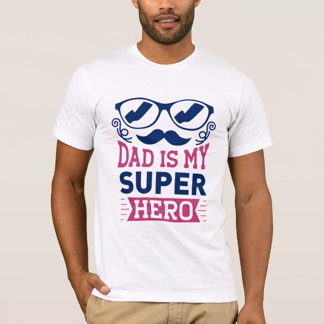T-shirt Papa est mon super héros (Devant)