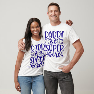 T-shirt Papa Est Mon Super Héros Cadeau de la Fête du Pè