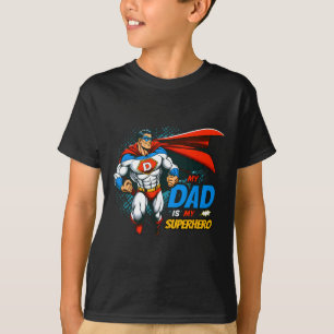 T-shirt Papa Est Mon Superhero Enfants Cool Fête des pères