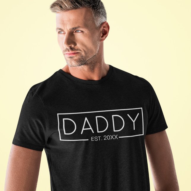 T-shirt Papa Est Personnalisé Année Pour Nouveau Papa (Créateur téléchargé)