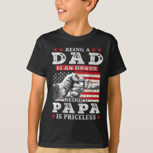 T-shirt Papa Est Un Honneur Etre Papa Est Un Père Sans Pri