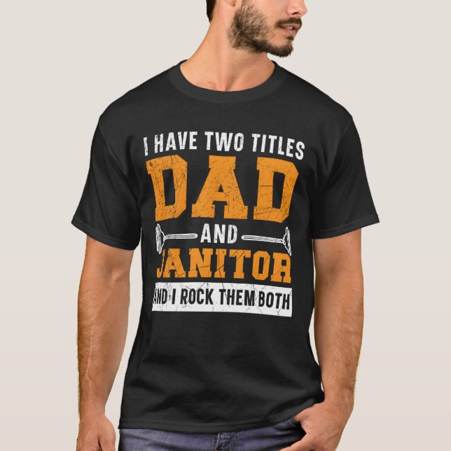 T-shirt Papa et concierge Concierge de l'école Fou de nett (Devant)