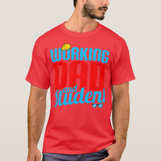 T-shirt Papa Et Étudiant Travaillant