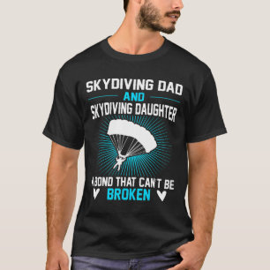 T-shirt Papa et fille liés par le parachutisme Rien ne peu