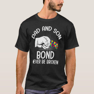 T-shirt Papa et fils, un lien qui ne peut être brisé Autis