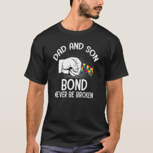 T-shirt Papa et fils, un lien qui ne peut être brisé Autis