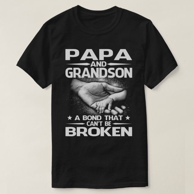 T-shirt PAPA et GRANDSON une obligation qui ne peut pas êt (Design devant)
