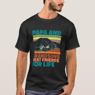 T-shirt Papa Et Grandsons Meilleurs Amis De La Vie Titre M