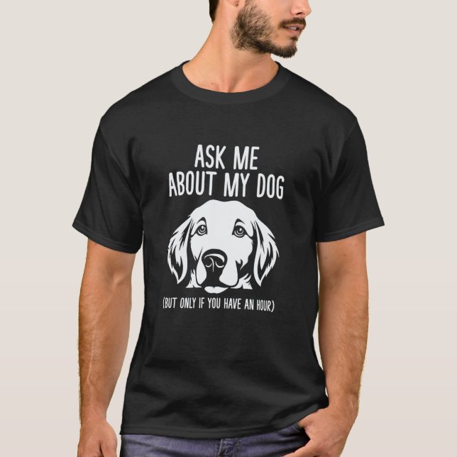 T-shirt Papa et Maman Dorés, Demandez-moi à propos de mon  (Devant)