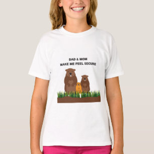 T-shirt Papa et maman me font me sentir en sécurité.