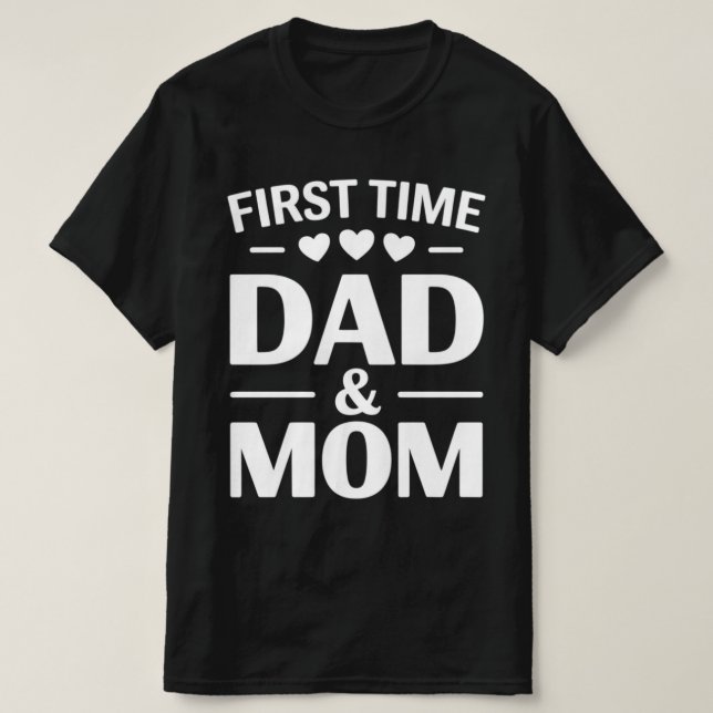T-shirt Papa et maman pour la première fois (Design devant)