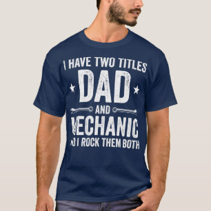 T-shirt Papa et mécanicien Funny Garage Fixation s Père