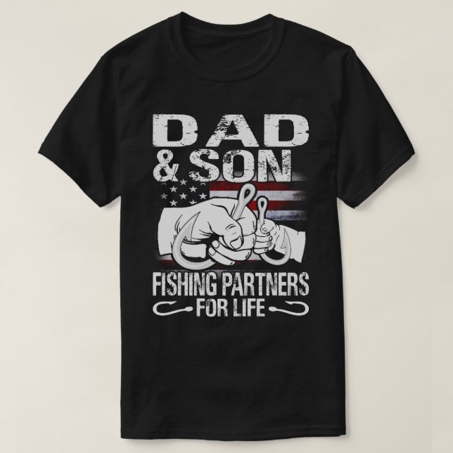 T-shirt papa et Son Matching Shirts Partenaires de pêche p (Design devant)