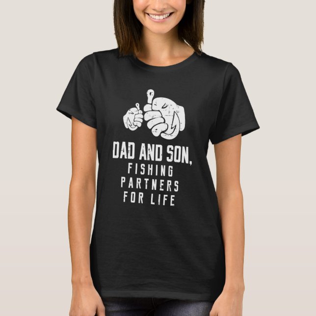 T-shirt Papa Et Son Partenaires De Pêche Pour Le Garçon Qu (Devant)