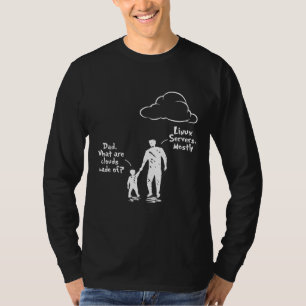 T-shirt Papa Et Son Qu'Est-Ce Que Les Nuages Fabriqués De 