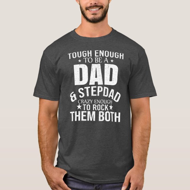 T-shirt Papa Et Stepdad Fête des pères Stepdad Step Papa  (Devant)