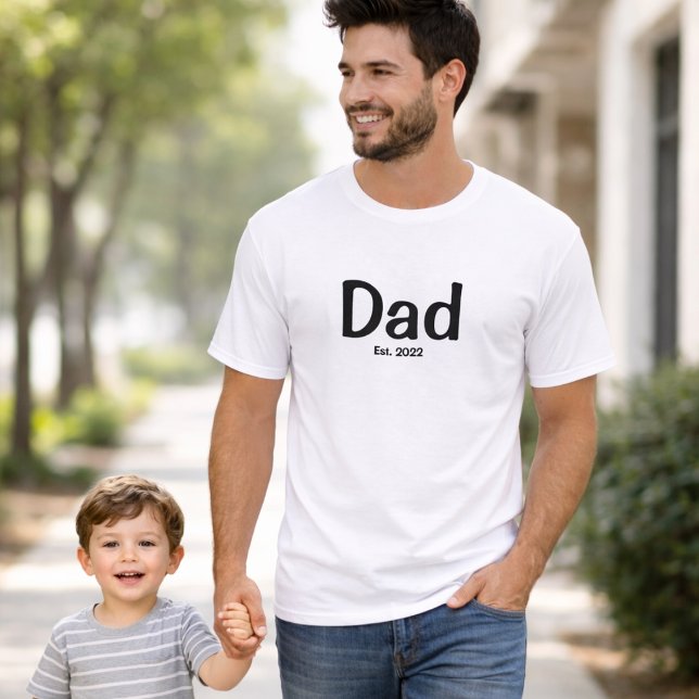 T-Shirt Papa Établi en Noir (Créateur téléchargé)