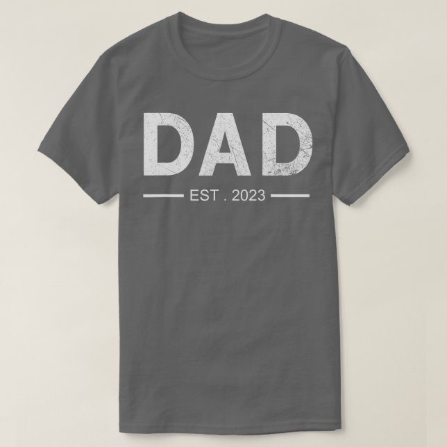 T-shirt Papa Établi Est 2023 Fête des pères Hommes Garçons (Design devant)