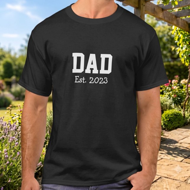 T-shirt Papa Établit Gras Blanc Noir (Créateur téléchargé)