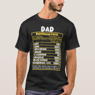 T-shirt Papa Faits nutritionnels Valeur nutritive