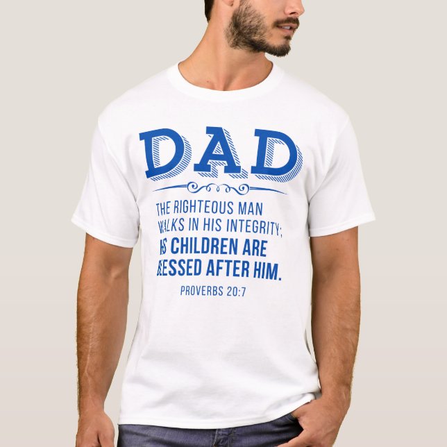 T-shirt Papa - Fête des pères Écriture chrétienne (Devant)
