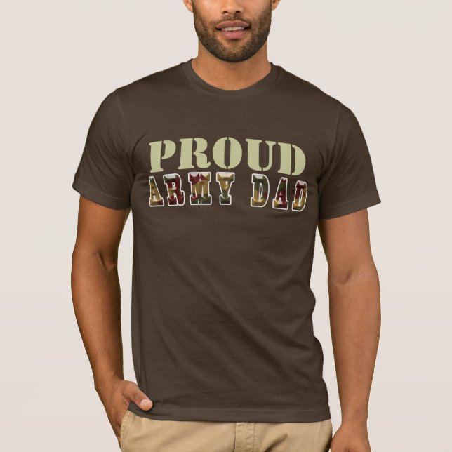 T-shirt Papa fier d'armée (Devant)