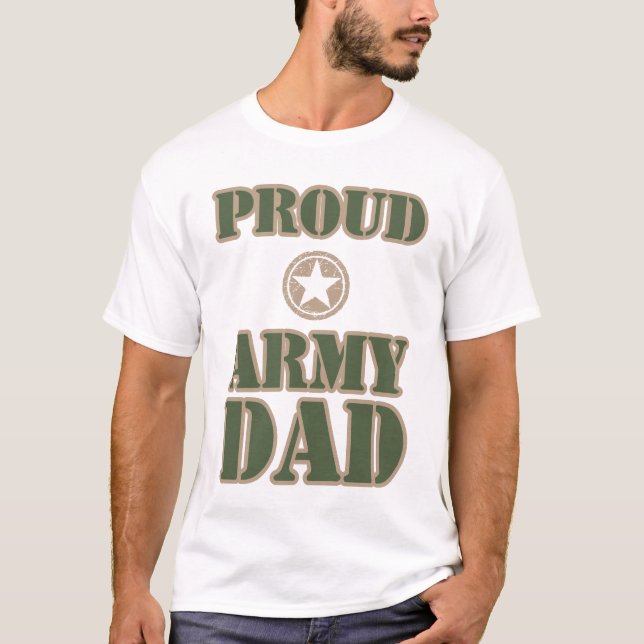 T-shirt Papa fier d'armée (Devant)