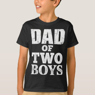 T-shirt Papa fier de deux garçons Papa de deux fils Pères