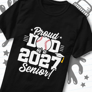 T-shirt Papa fier de la promotion 2027 diplômé de Baseball