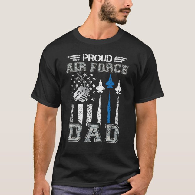 T-shirt Papa fier de l'armée de l'air (Devant)