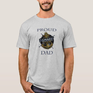 T-shirt Papa fier de marine