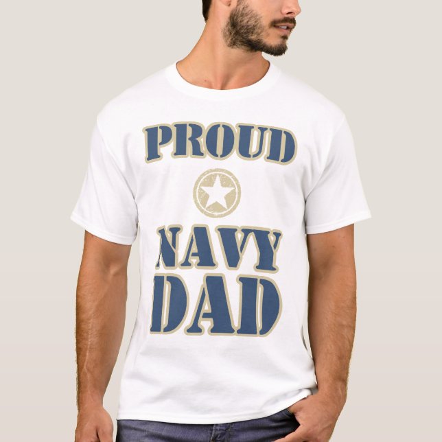 T-shirt Papa fier de marine (Devant)