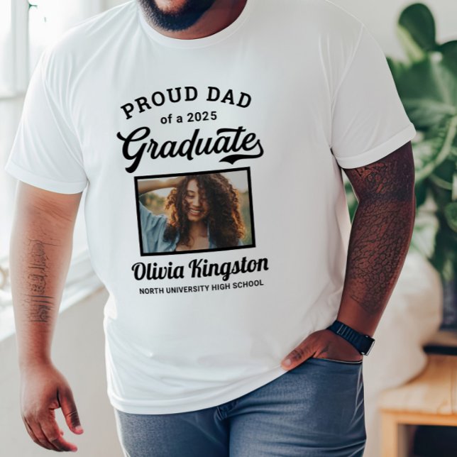 T-shirt Papa fier d'un diplômé de 2026 Blanc (Créateur téléchargé)