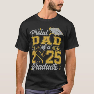 T-shirt Papa fier d'un diplômé de la promotion 2025 senior