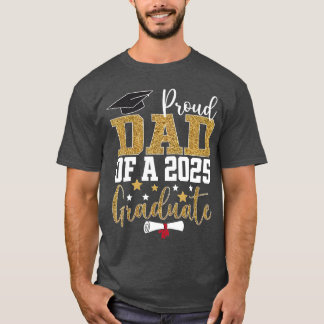 T-shirt Papa fier d'un diplômé de la promotion 2025 senior