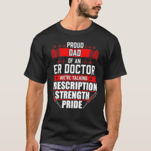 T-shirt Papa fier d'un docteur d'ER de chambre de secours
