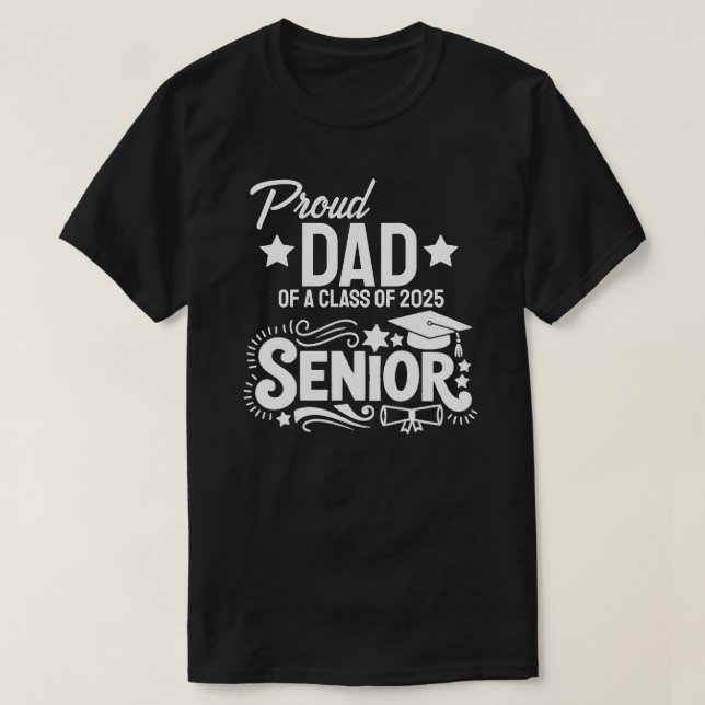 T-shirt Papa fier d'un élève de Terminale 2025 (Design devant)