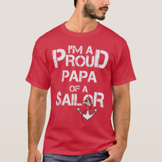 T-shirt Papa fier d'un garçon marin amis rétro