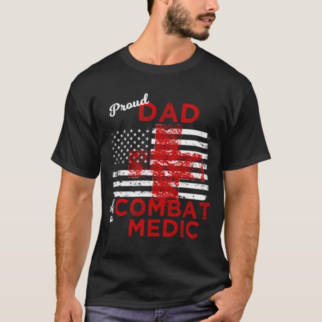 T-shirt Papa fier d'un médecin de combat (Devant)