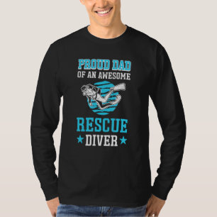 T-shirt Papa Fier D'Un Secourt Magnifique Plongée Secourue