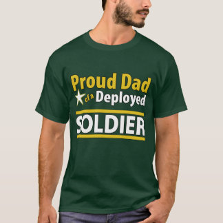 T-shirt Papa fier d'une chemise déployée de soldat