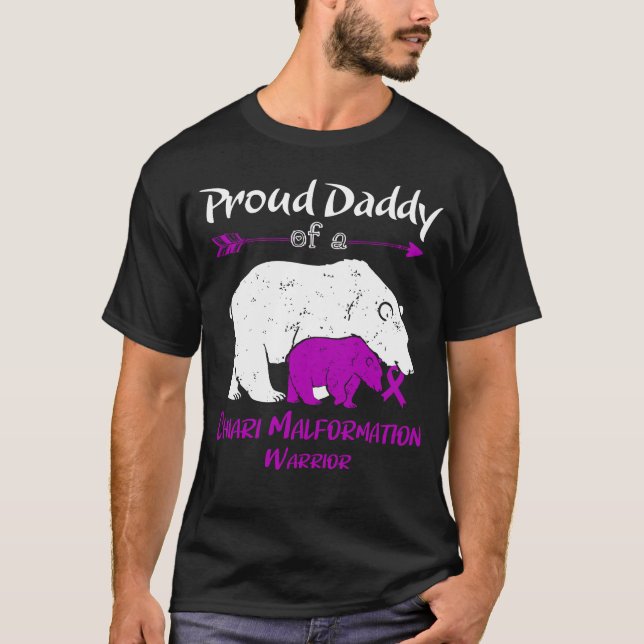 T-shirt Papa fier d'une sensibilisation à la malformation  (Devant)